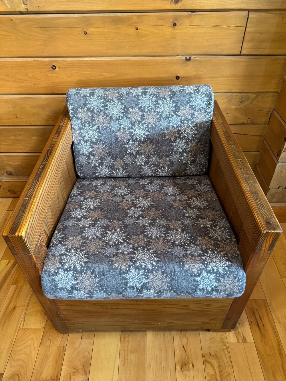 Custom THIS END UP Classic Chair Cover Snowflake Sky Machine Washable Flannel - Picture 3 of 12